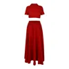 Enxhaline Runa Red Skirt Set