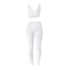 Enxhaline Women's Amiel Leggins Set In White Color