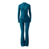 Enxhaline Women's Black / Green / Red Macao Set In Dark Cyan Color