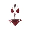 Enxhaline Women's Red Zalea Bikini Set In Burgundy  Color
