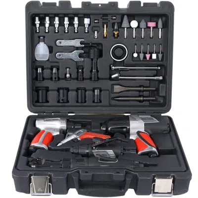 Enxt 44-piece Professional Air Tool Accessory Kit) - Impact Wrench, Air Ratchet, Die Grinder, Blow Device In Black