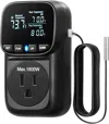 Enxt Digital Temperature Controller Heavy Duty Plug Display Heating Cooling In Black