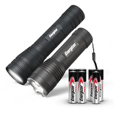 Enxt Flashlight Combo Pack, High Powered 1,000 Lumen Metal Torch Light And Bright 300 Lumen Mini Tactical In Silver
