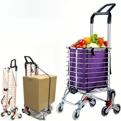 Enxt Portable, Stair Climbing Cart, For Groceries And Handcarts 2 In 1, Lightweight Small Utility Vehicle In Silver