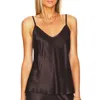 Enza Costa Bias Cami Top In Black In Multi