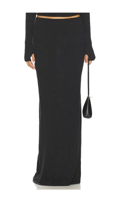 Enza Costa Bias Skirt In Gray