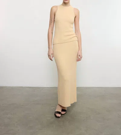 Enza Costa Boucle Knit Tank In Bleach Sand In Multi