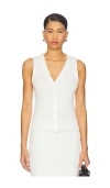 Enza Costa Boucle Knit Vest