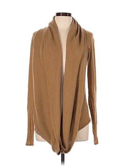 Pre-owned Enza Costa Cardigan Sweater In Tan