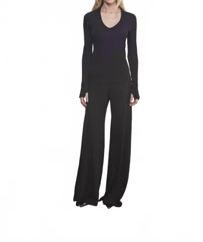 Enza Costa Cashmere Bias Pant In Black