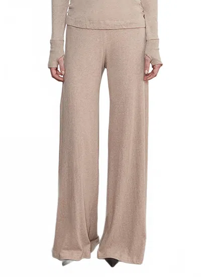 Enza Costa Cashmere Bias Pant In Khaki In Brown