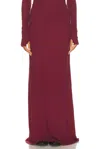 Enza Costa Cashmere Bias Skirt In Burgundy