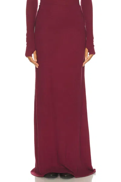 Enza Costa Cashmere Bias Skirt In Burgundy