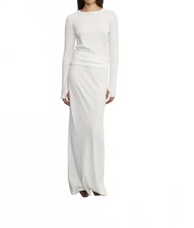 Enza Costa Cashmere Bias Skirt In White