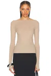Enza Costa Cashmere Boatneck Top In Khaki