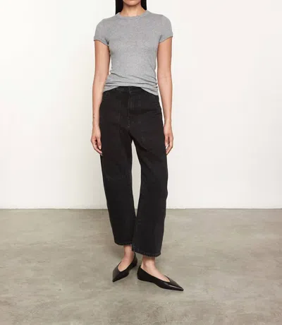 Enza Costa Cashmere Cap Sleeve Crewneck Top In Smoke