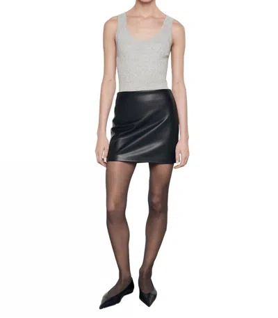 Enza Costa Cashmere Cotton Pointelle Knit Tank Top In Heather Grey In Gray