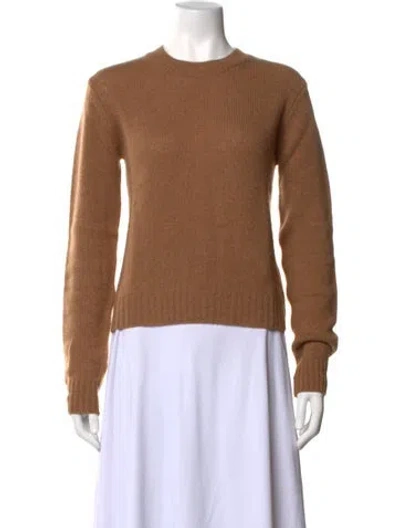 Pre-owned Enza Costa Cashmere Crew Neck Sweater In Brown