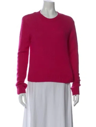 Pre-owned Enza Costa Cashmere Crew Neck Sweater In Pink