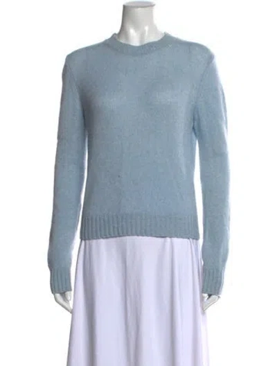 Pre-owned Enza Costa Cashmere Crew Neck Top In Blue