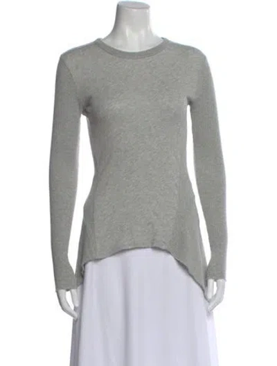 Pre-owned Enza Costa Cashmere Crew Neck Top In Gray