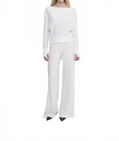 Enza Costa Cashmere Dolman Top In White