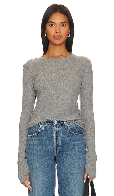 Enza Costa Cashmere Easy Cuffed Crew In Brown
