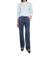 Enza Costa Cashmere Easy Long Sleeves Crew Tee In Sky Blue In Blue