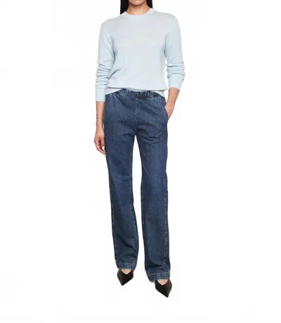 Enza Costa Cashmere Easy Long Sleeves Crew Tee In Sky Blue
