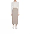 Enza Costa Cashmere Fitted Cardigan In Chalk In Neutral