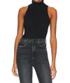 Enza Costa Cashmere Halter Turtleneck Top In Black In Black
