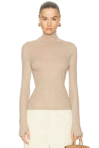 ENZA COSTA CASHMERE JERSEY NEW CLASSIC TURTLENECK SWEATER
