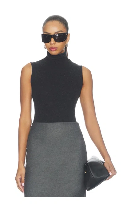 Enza Costa Cashmere Jersey Shell Top In Black