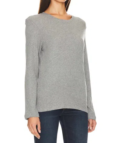 ENZA COSTA CASHMERE LOOSE LONG SLEEVES TEE IN SMOKE