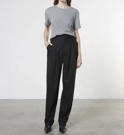 ENZA COSTA CASHMERE LOOSE SHORT SLEEVE TEE IN SMOKE