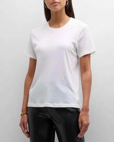 Enza Costa Cashmere Loose Short Sleeve Tee In White