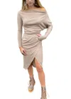 Enza Costa Cashmere Midi Skirt In Khaki In Green