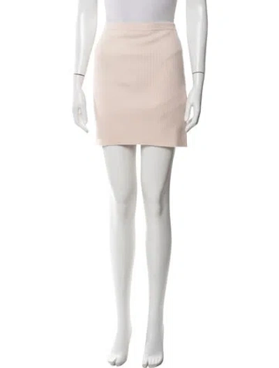 Pre-owned Enza Costa Cashmere Mini Skirt W/ Tags In Neutral