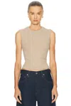Enza Costa Cashmere New Classic Sleeveless Crewneck Top In Neutral