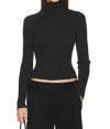 Enza Costa Cashmere Rib Turtleneck Sweater In Charcoal