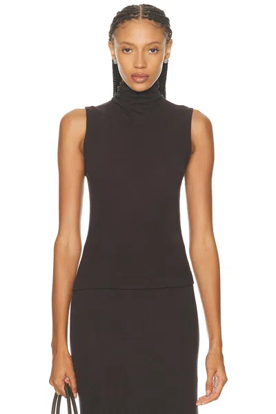Enza Costa Cashmere Sleeveless Halter Top In Black