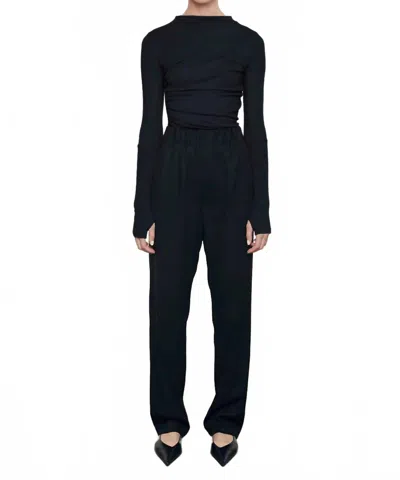 Enza Costa Cashmere Twist Top In Black