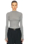 Enza Costa Cashmere Twist Top In Smoke