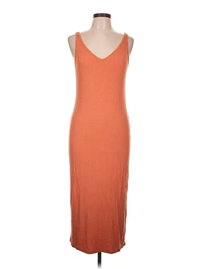Pre-owned Enza Costa Casual Dress In Orange