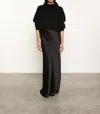 Enza Costa Chunky Cashmere Turtleneck Sweater In Black