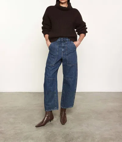 Enza Costa Chunky Cashmere Turtleneck Sweater In Brown