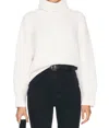 Enza Costa Chunky Cashmere Turtleneck Sweater In Chalk