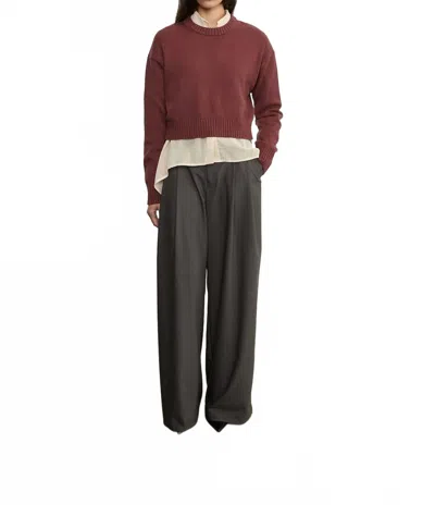 Enza Costa Chunky Cotton Cashmere Sweater In Sanguine In Brown