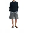 Enza Costa Chunky Cotton Fisherman Sweater In Indigo
