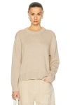 ENZA COSTA CHUNKY COTTON LONG SLEEVE CREW jumper